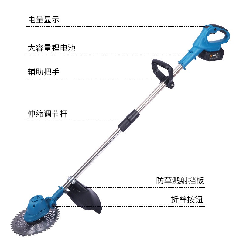 无刷电动割草机小型家用农用手持锂电打草机多功能除草机工具批发图4