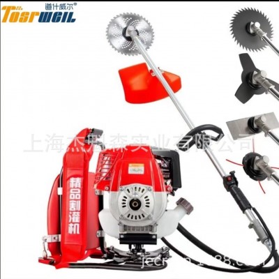 德国道什威尔 139红色割草机四冲程背负式草坪打草机家用开荒机器