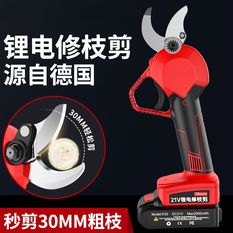 进口电动修枝剪刀家用园林园艺锂电充电式果树粗枝电剪刀图4