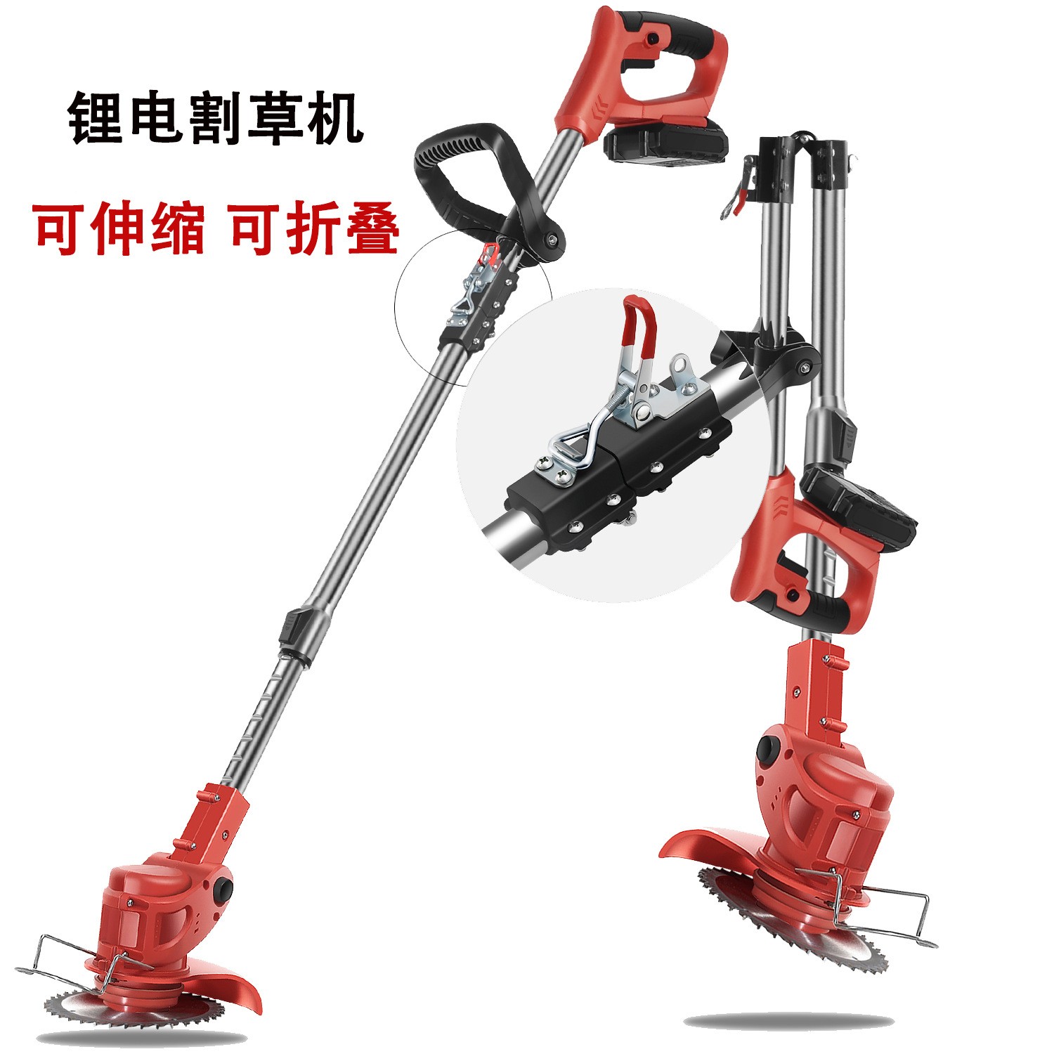 手动多功能大功率除草机家用无线锂电割草机便携式果园锄草打草机图2