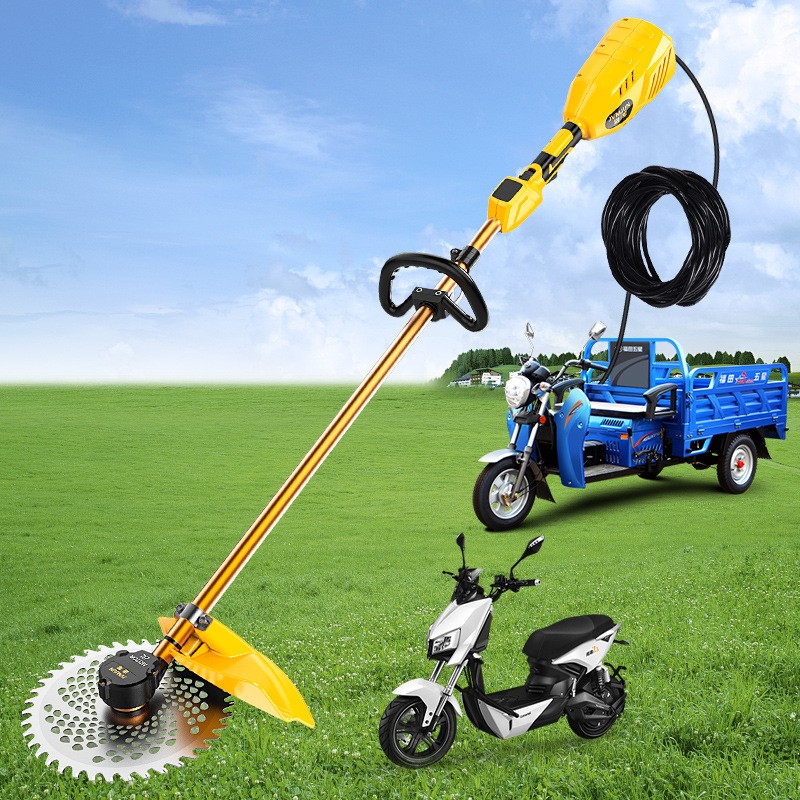 无刷后置插电瓶车割草机48-72v通用除草打草机背负式园林割草机图3
