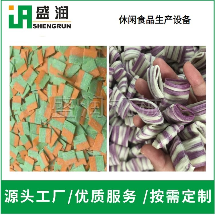 双色食品挤出设备 锅巴生产线 妙脆角加工设备 夹心零食设备图2