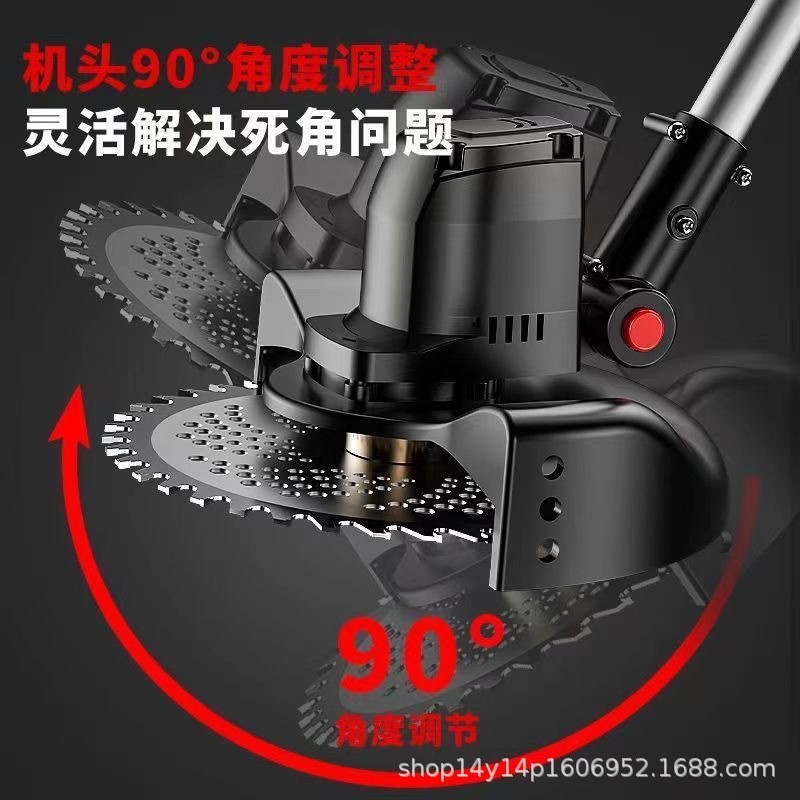 新款无刷大功率锂电割草机手持充电式打草机家用小型多功能除草机图3