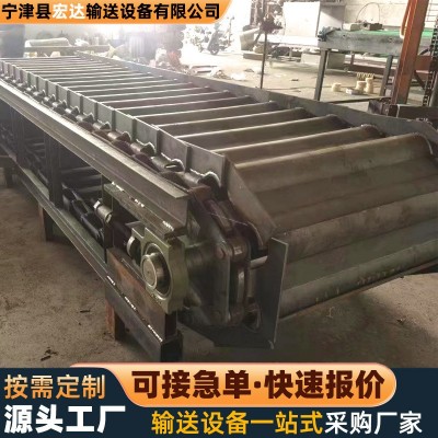 重型鳞板输送机厂家耐高温金属铸件运输链板机矿山碎石鳞板输送机