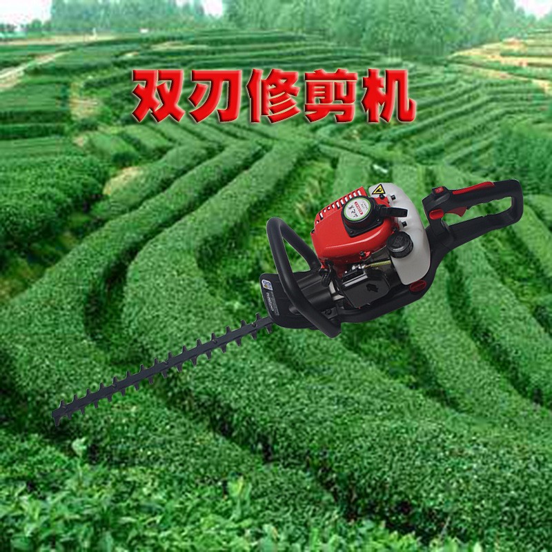 两冲程汽油双刃双刀轻修绿篱机茶叶茶树修剪机粗枝剪绿篱剪修枝剪图3