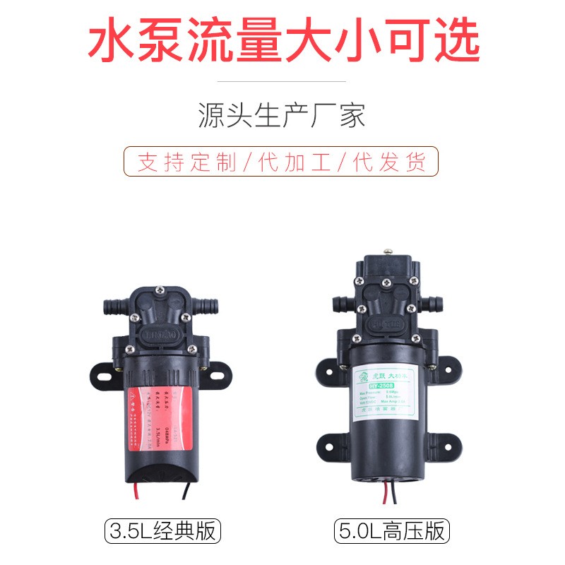 厂家直销电动喷雾器隔膜泵回流泵高压水泵自吸大功率打药机马达图2