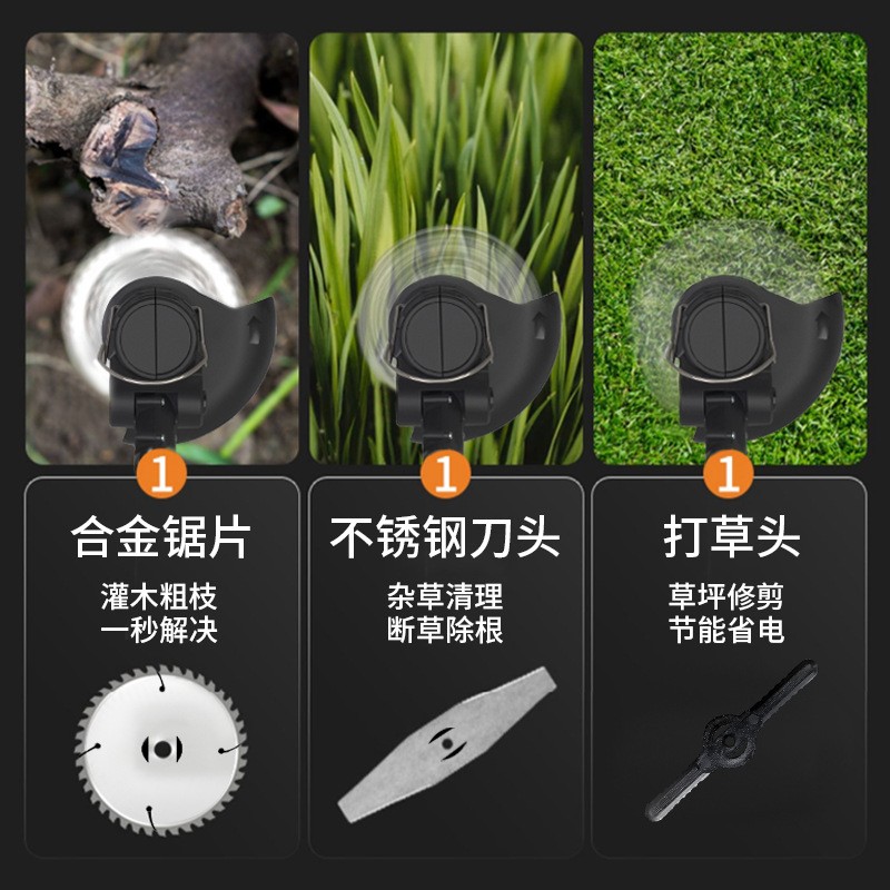 大功率电动割草机小型家用除草机充电式便携园林草坪机锂 电打草机图4