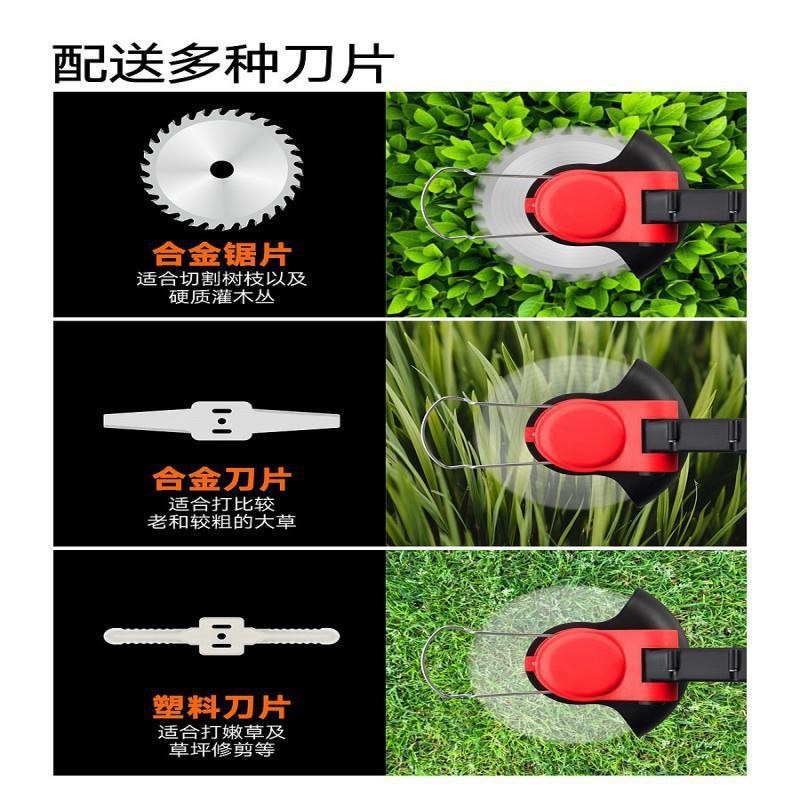 电动割草机园林工具家用小型充电式除草机草坪修剪机锂电打草机图4