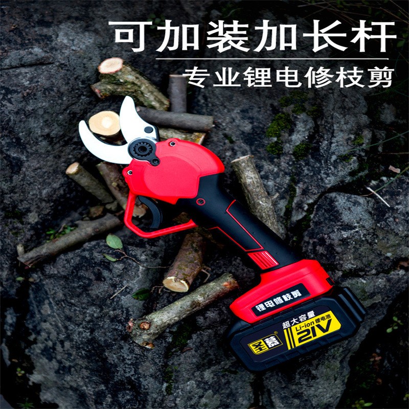 圣慕锂电修枝剪园林工具树枝剪电动剪刀摘果剪花园修花 修枝图4