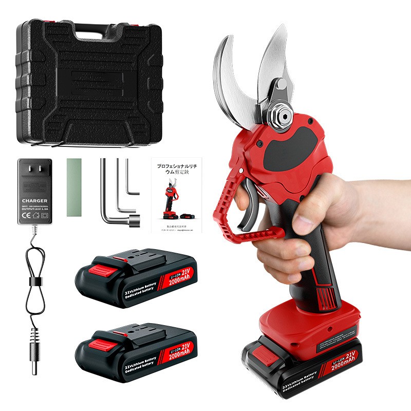 跨境电动修枝剪刀果树高枝园林无线树枝剪六档锂电修枝剪电剪刀图4