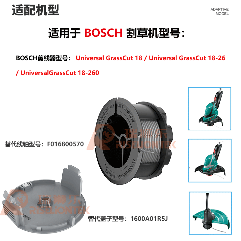 适用Universal GrassCut 18-26割草头F016800570割草机帽打草绳图4