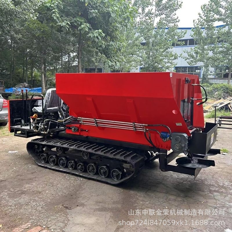 履带式撒粪车多功能撒肥一体机果园大棚大马力自走式施肥机器自动图3