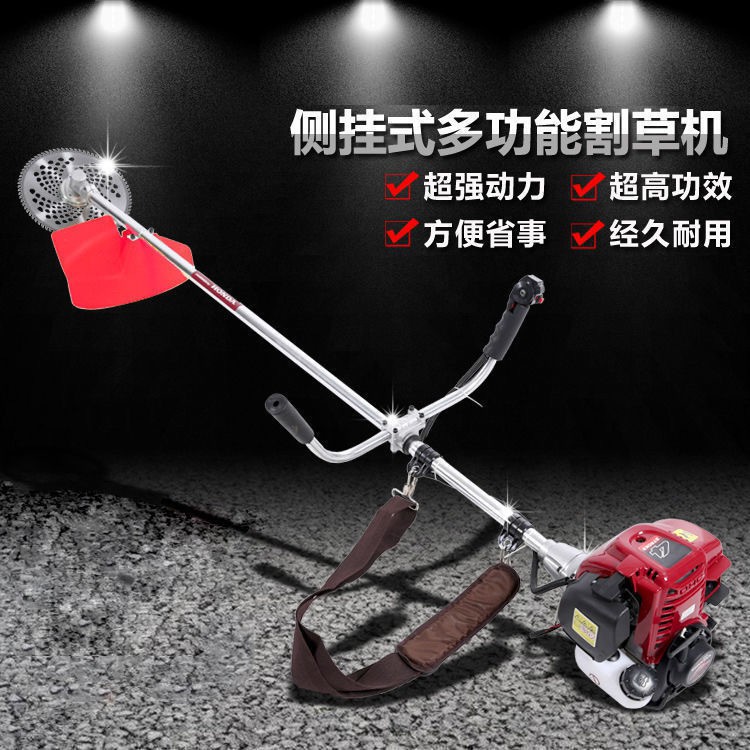 农用四冲程背负式多功能割草机除草机松土机小型家用灌溉机收割机图2
