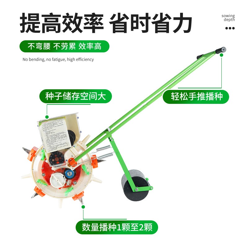 可调节玉米大豆花生棉花播种机手推播种器点播器滚筒播种器点播机图2