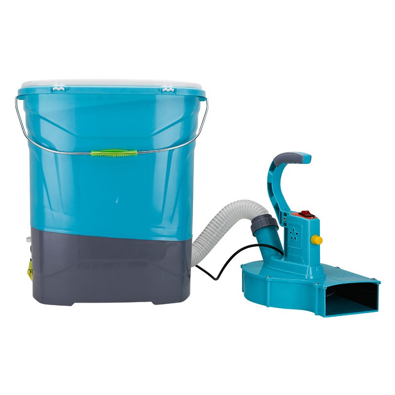 后背式电动撒肥机高效持久电动施肥器背负式多功能自动投饵播种机图5