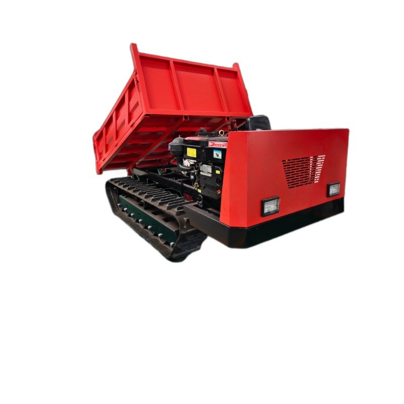 农用履带运输车小型手扶爬山虎全地形运输车厂自卸运输拉料搬运图5