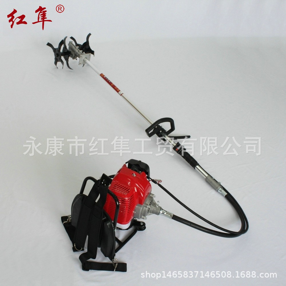 红隼1E44F-5大马力二冲程背负式锄草机HS520背负式松土机除草机图2