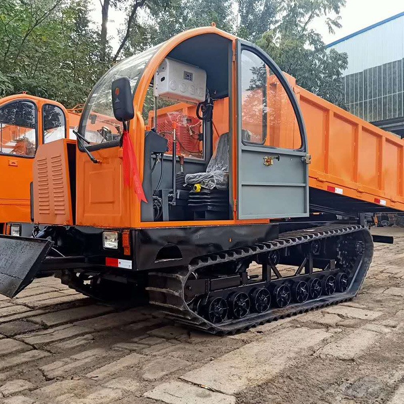 柴油工程履带运输车农用自卸式翻斗车山坡地形运输车装载机械