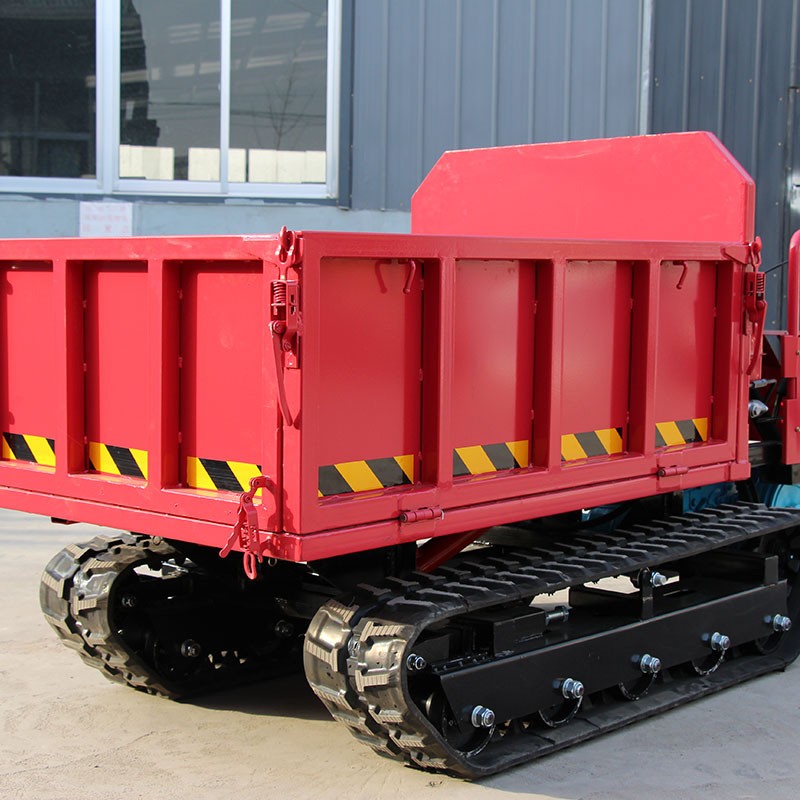 小型农用履带翻斗运输车 自卸式山地拉货车1.5吨果园搬运车