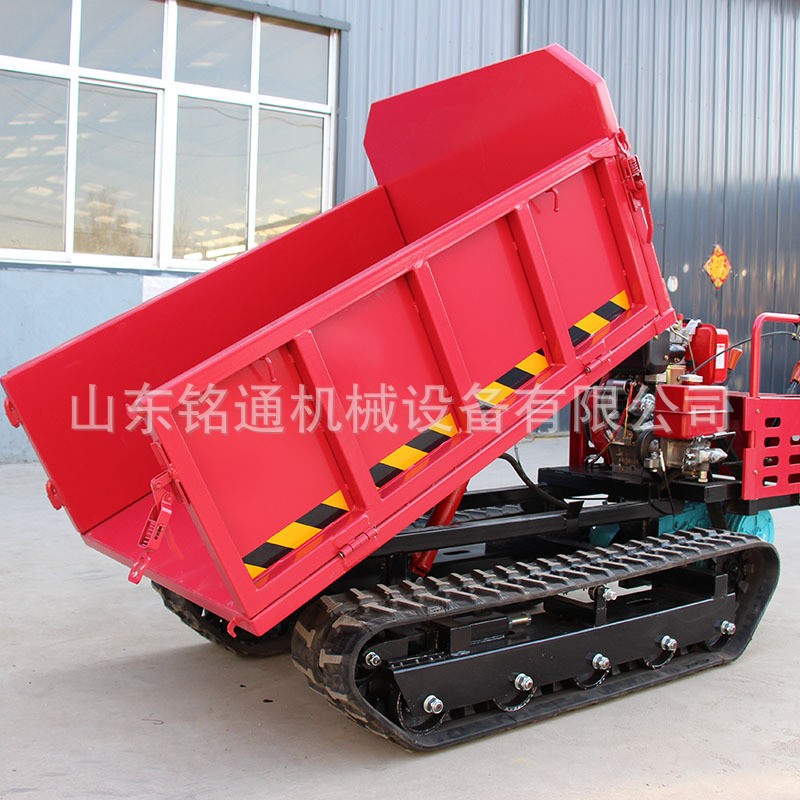 小型农用履带翻斗运输车 自卸式山地拉货车1.5吨果园搬运车图2