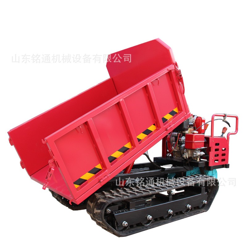 小型农用履带翻斗运输车 自卸式山地拉货车1.5吨果园搬运车图5