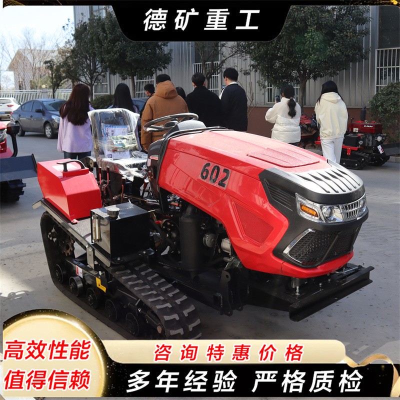 翻土微耕机 旋耕机小型开沟机家用履带式农用犁地柴油四驱 耕地机图2