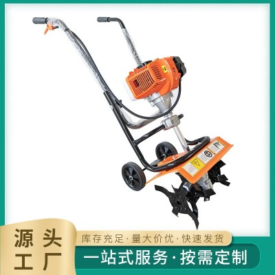 厂家农用锄地翻土机家用小型微耕机多功能菜园手推小型汽油旋耕机