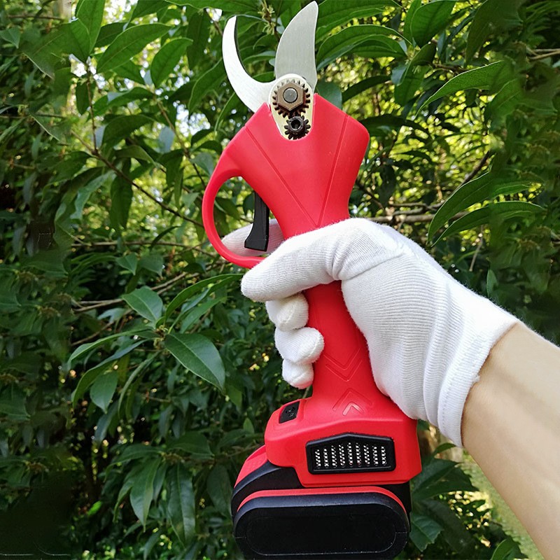 厂家直供锂电电动修枝剪刀园林果树户外充电手持式省力剪粗枝剪刀图3