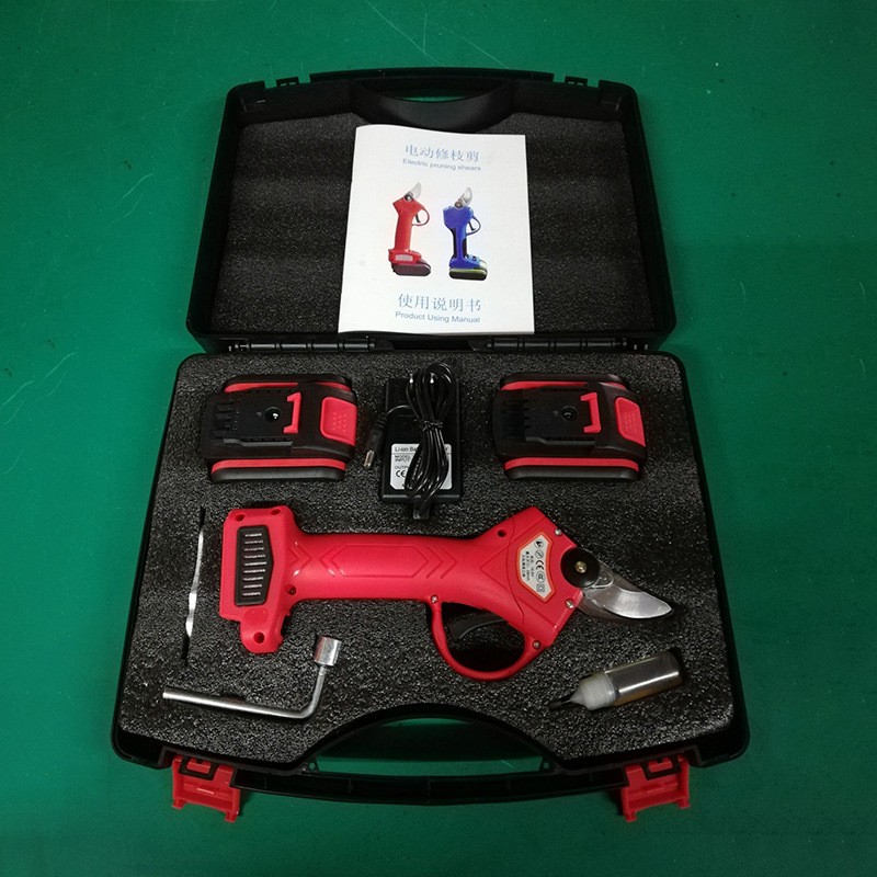 厂家直供锂电电动修枝剪刀园林果树户外充电手持式省力剪粗枝剪刀图4