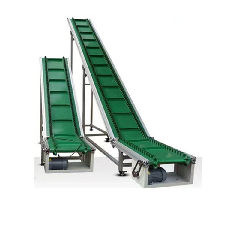 裙边挡条输送机皮带提升机中小型皮带输送线上料机物料装卸爬坡机图5