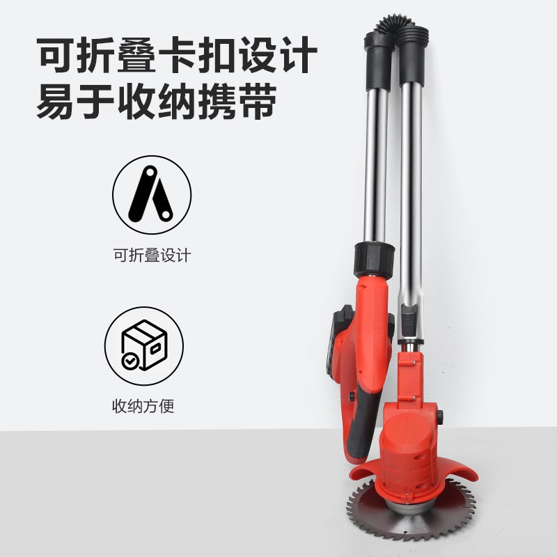 电动割草机小型家用除草机充电式草坪修剪机锂电多功能打草机神器图2