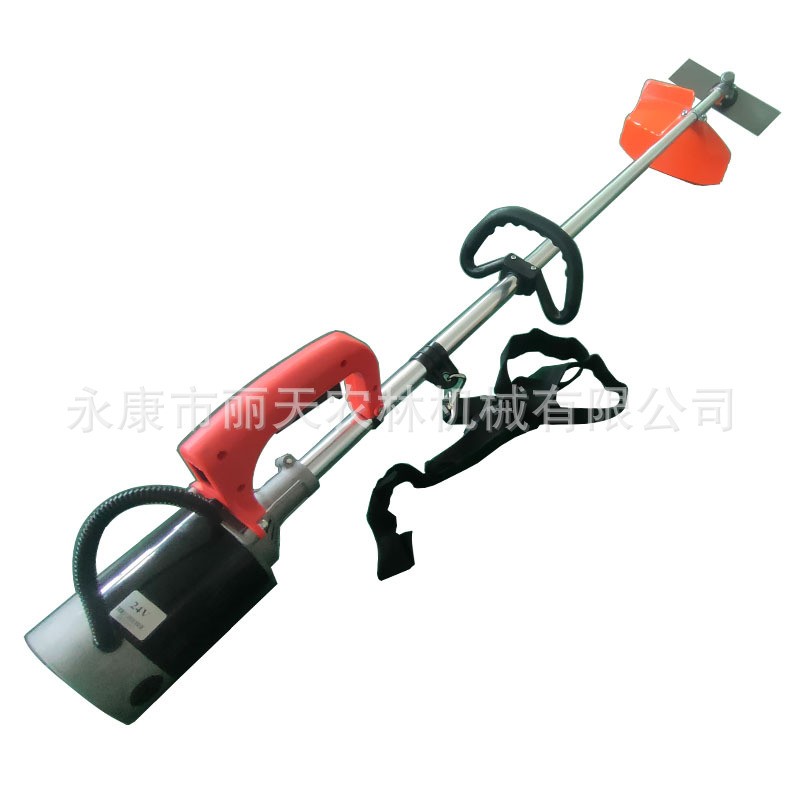 24V48V60伏后置有刷电动割草机背包电瓶式充电锂电直杆农用割灌机图5