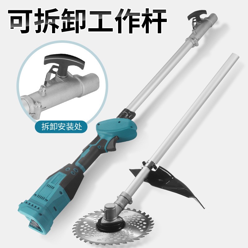 新款庭院多功能锂电除草机家用无线电动割草机便携式园林打草机器图3