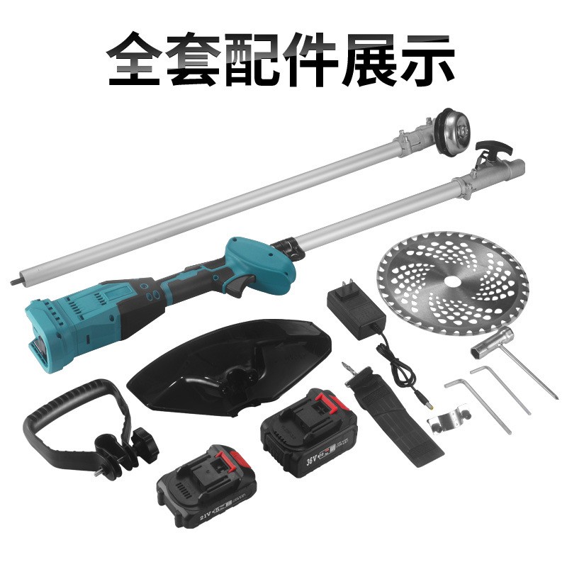 新款庭院多功能锂电除草机家用无线电动割草机便携式园林打草机器图5