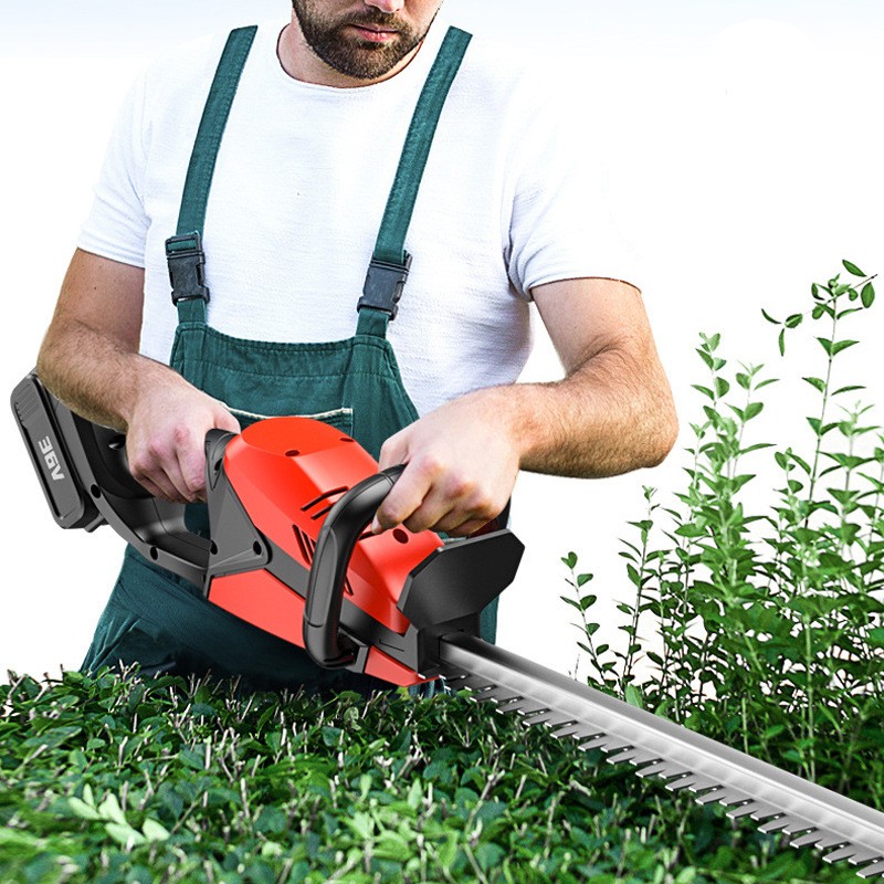 电动绿篱机锂电池充电式多功能修剪家用园林修枝机采茶机篱笆机