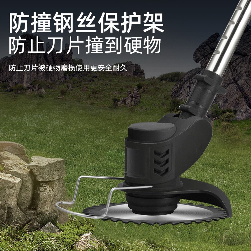 电动割草机家用小型手持锂电打草机锂电除草机多功能充电锄草神器图2