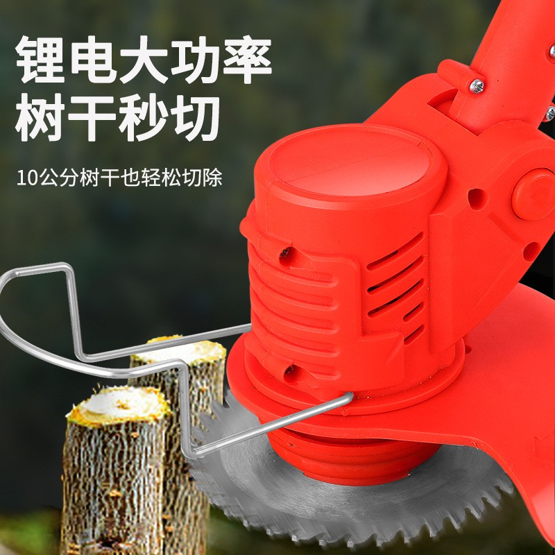 厂家直供多功能充电式电动割草机小型家用除草机手持锂电 打草机图4