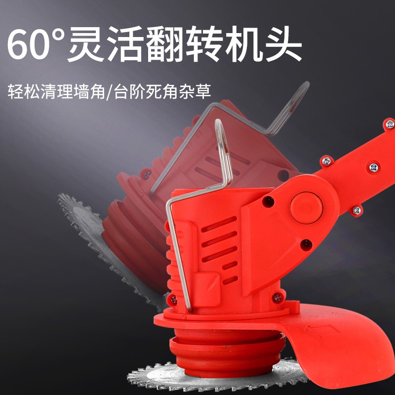 厂家直供多功能充电式电动割草机小型家用除草机手持锂电 打草机图2