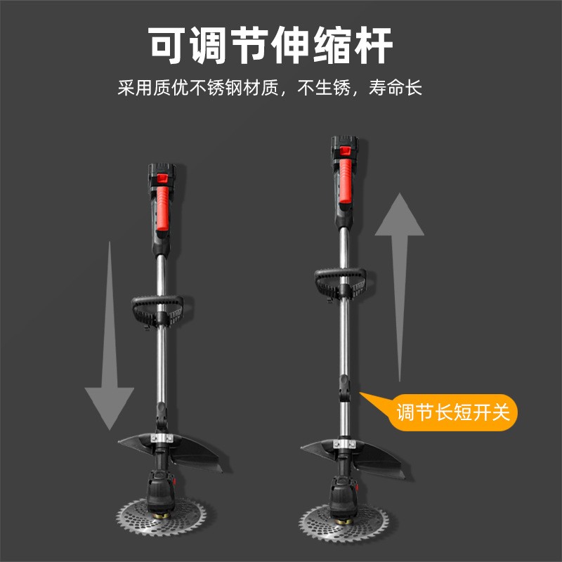 家用电动割草机多功能充电小型锂电割草机园林修剪除草机割草神器图4