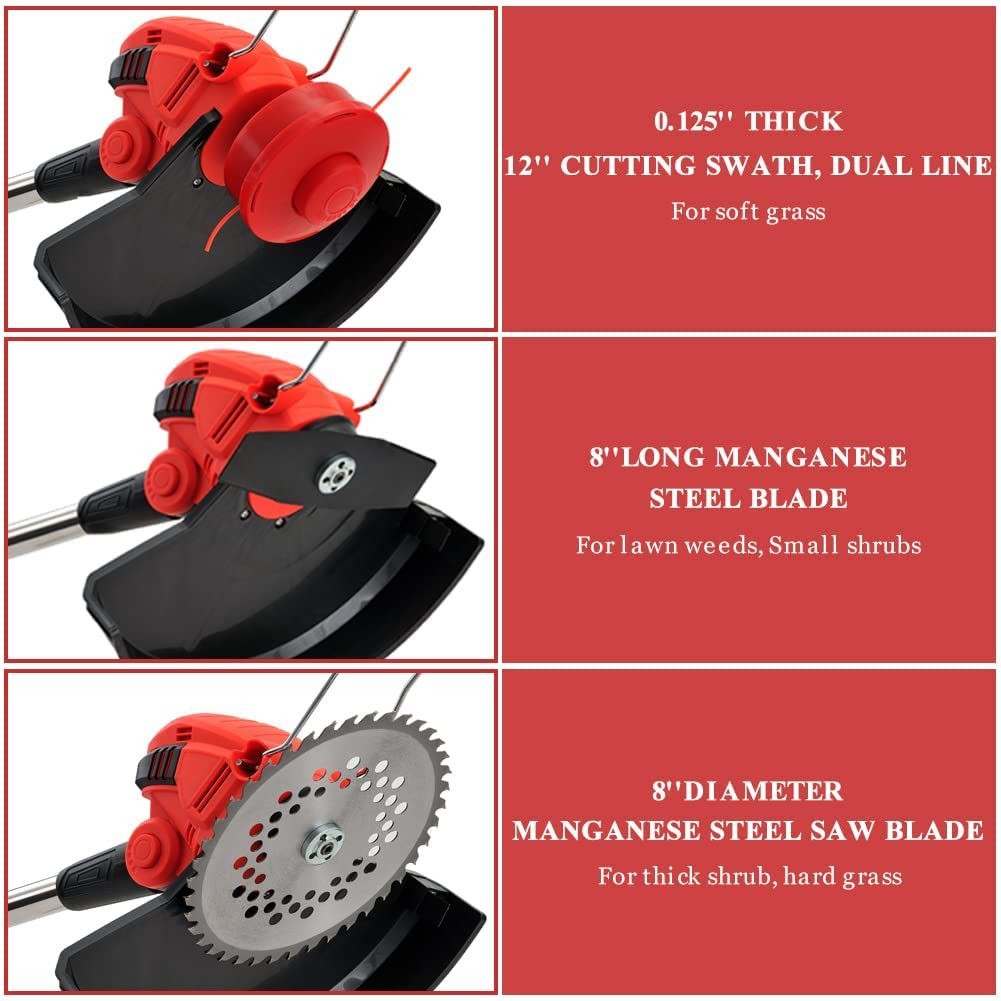 无刷电动割草机充电式小型家用多功能锂电打锄草农用收割除草神器图2