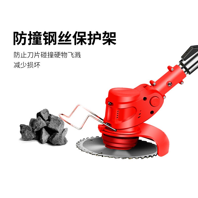 强力电动割草机小型家用除草机大功率锂电打草机充电式农用草坪机图3