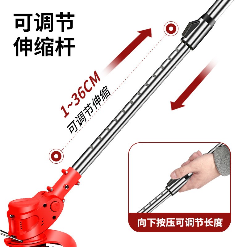 强力电动割草机小型家用除草机大功率锂电打草机充电式农用草坪机图2