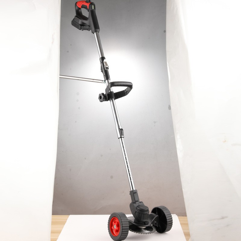 电动割草机家用充电式锂电打草机带电量显示可折叠除草机厂家直供图3