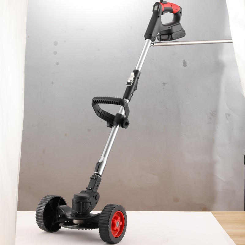 电动割草机家用充电式锂电打草机带电量显示可折叠除草机厂家直供图2