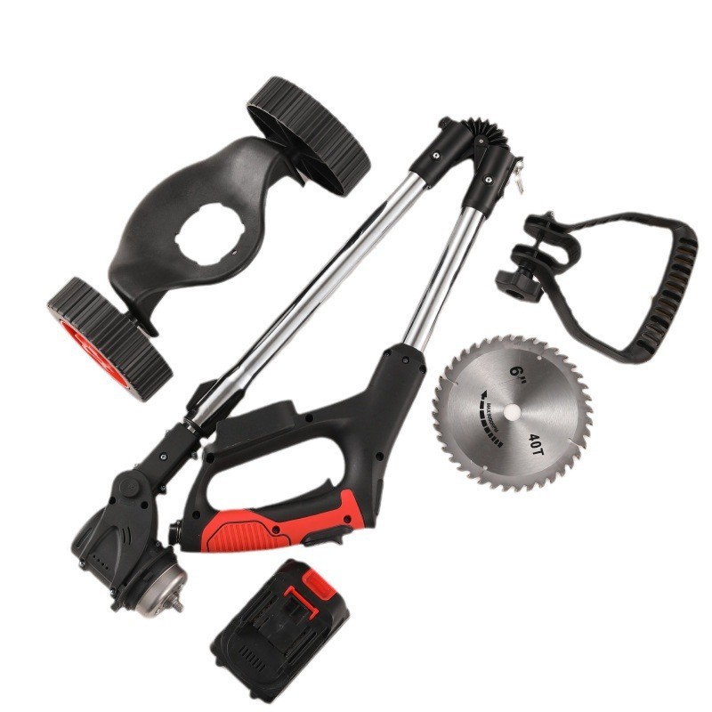 电动割草机家用充电式锂电打草机带电量显示可折叠除草机厂家直供图5