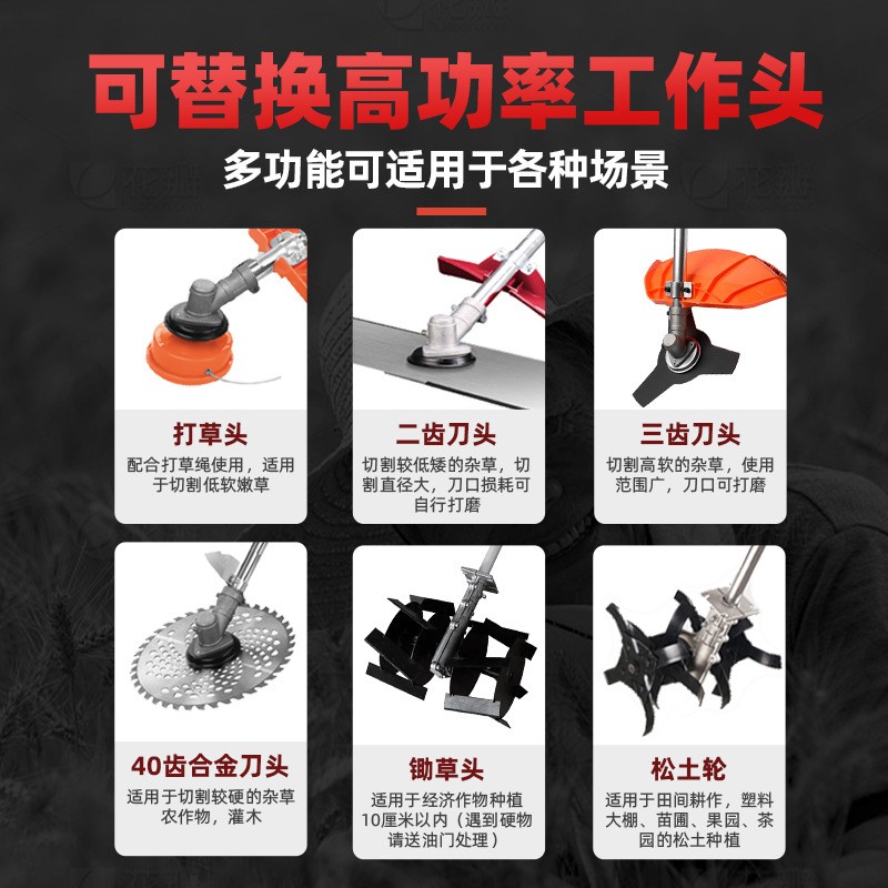 侧挂式3500割草机四冲程美安除草神器豪华礼包工厂割灌机便携用图4