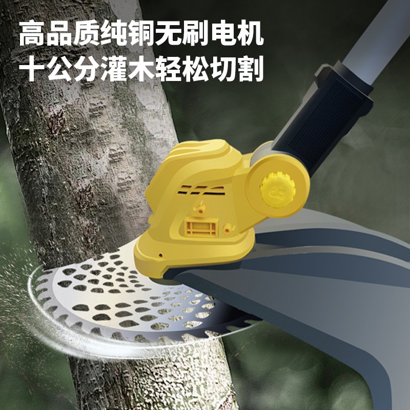 艺泽园无刷电动割草机家用除草机锂电打草机充电式草坪机带轮子图4