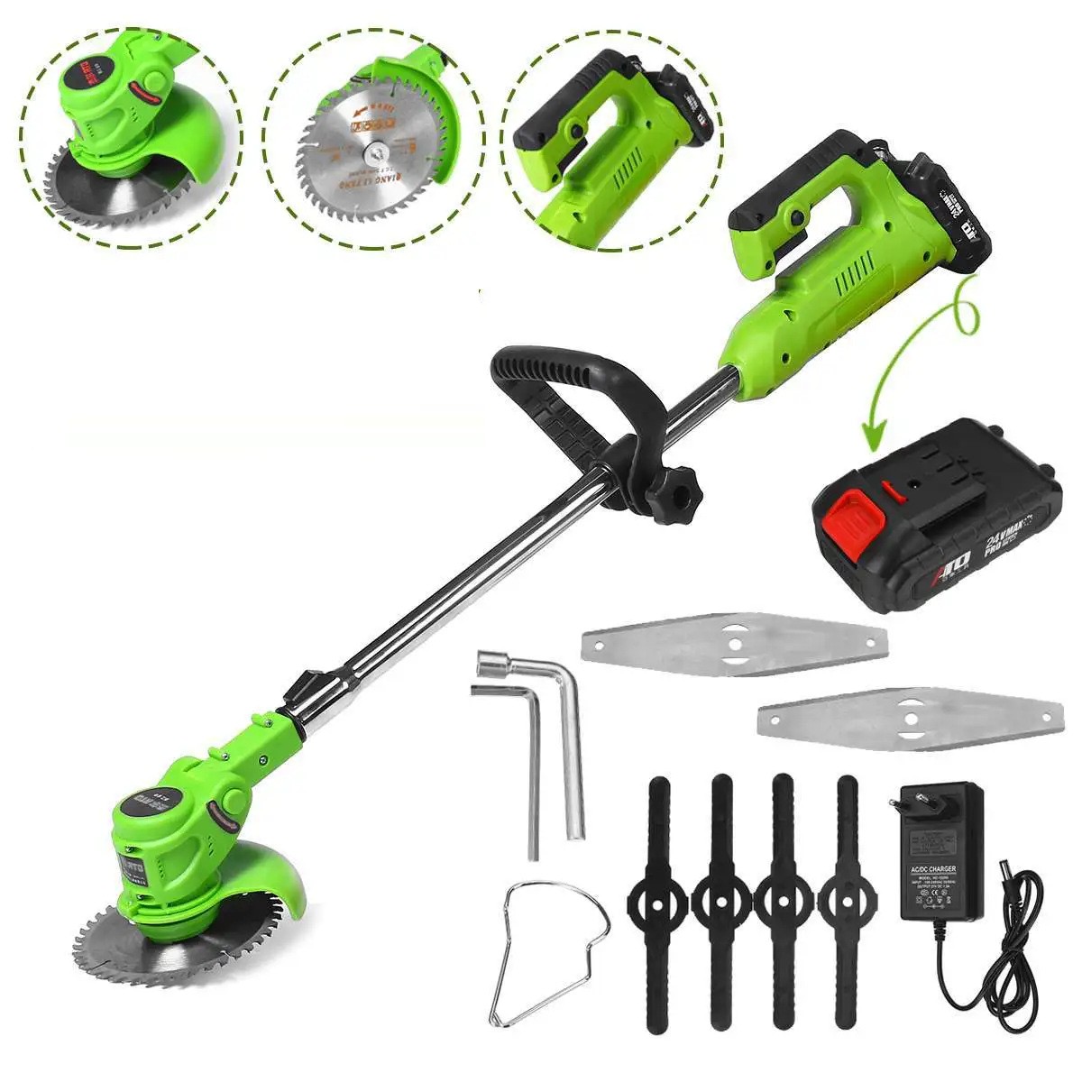 锂电动除草机割草机小型家用充电式多功能开荒园林除草神器打草机图3