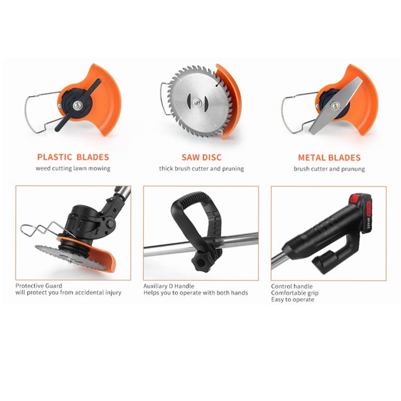 锂电动除草机割草机小型家用充电式多功能开荒园林除草神器打草机图4