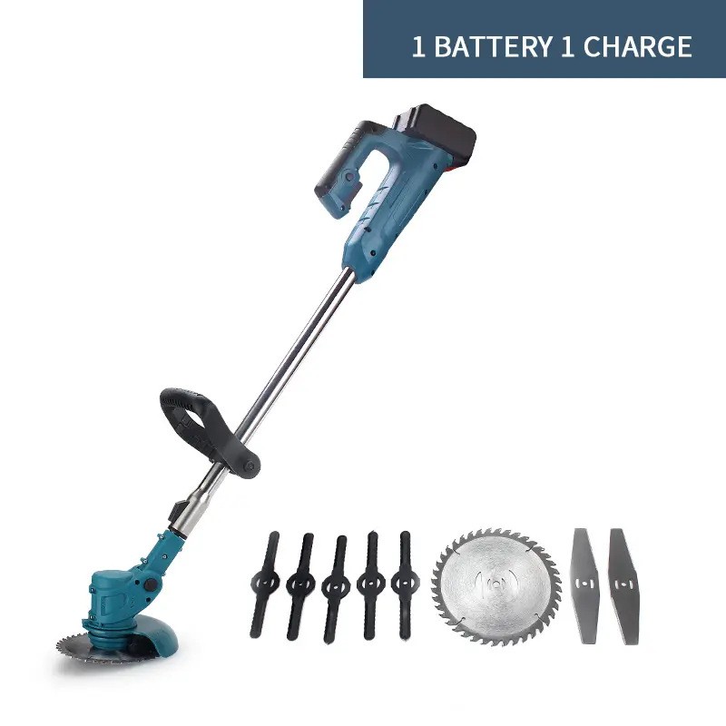 锂电动除草机割草机小型家用充电式多功能开荒园林除草神器打草机图2